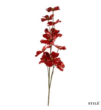 Ramo con Fiori Decorativi 79 cm in Plastica 3 Colori Dsponibili