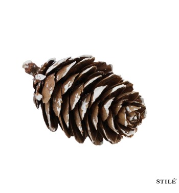 Sacchetto di Pigne Naturali Innevate Decorative – 110 Pigne da 2-3 cm
