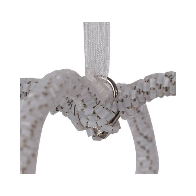 Cuore Natalizio con Perline da Appendere 2 Misure