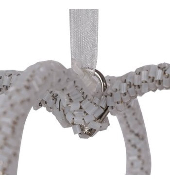 Cuore Natalizio con Perline da Appendere 2 Misure