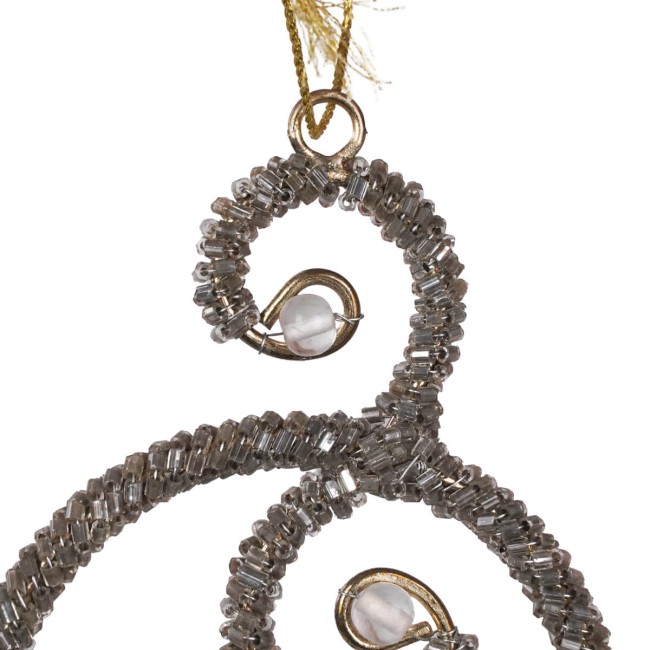 Decoro Natalizio con Perline da Appendere 11 cm