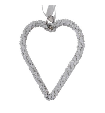 Cuore Natalizio con Perline da Appendere 3 Misure