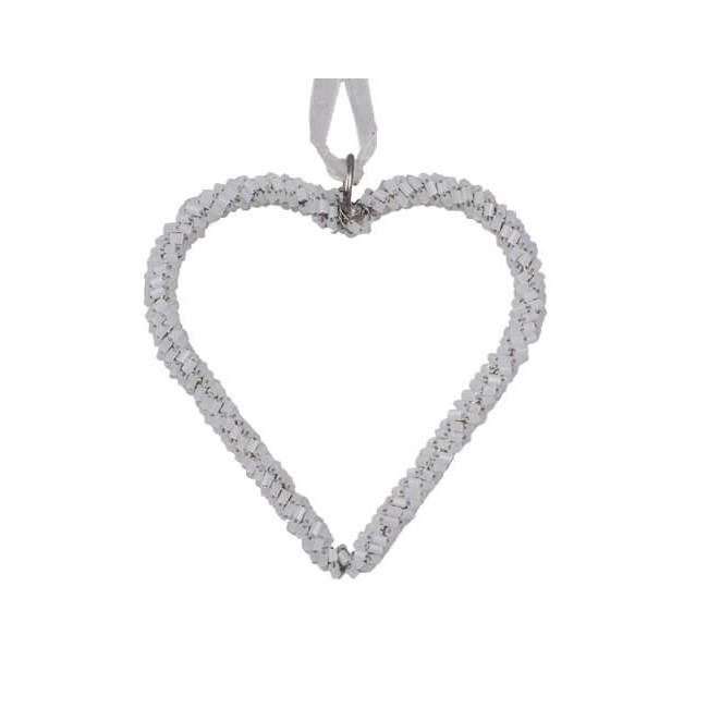 Cuore Natalizio con Perline da Appendere 3 Misure