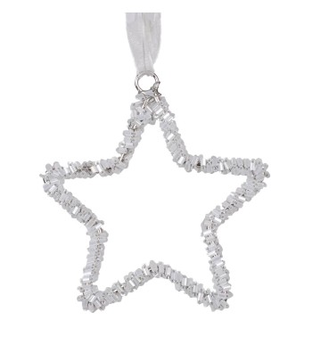 Stella Natalizia con Perline da Appendere 3 Misure