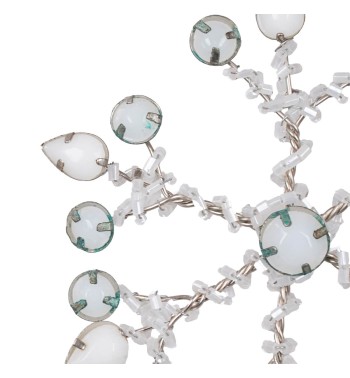 Fiocco di Neve Natalizio con Perline da Appendere