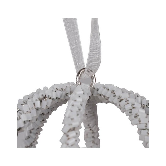 Palla Natalizia con Perline D.8 cm