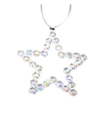 Stella Natalizia con Perline Cangianti da Appendere H.9 cm