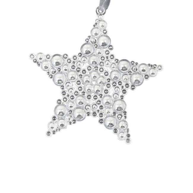 Set 2 Stelle Natalizie da Appendere Silver