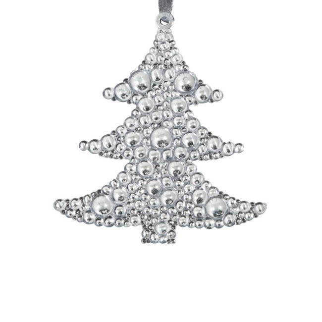 Set 2 Alberelli Natalizi da Appendere Silver