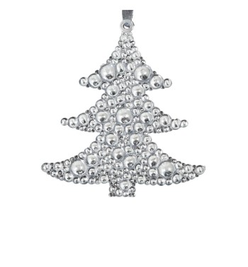 Set 2 Alberelli Natalizi da Appendere Silver