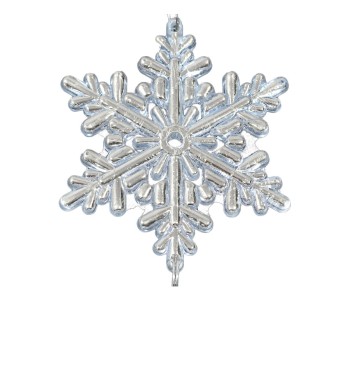 Fiocco di Neve Natalizio da Appendere Silver