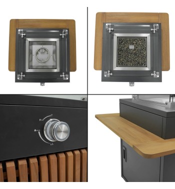 Stufa da Esterno in Teak e Alluminio - Riga