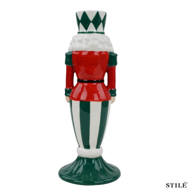 Candelabro Schiaccianoci in Porcellana H.22,5 cm 2 Colori