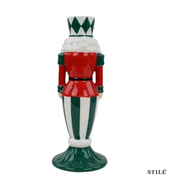 Candelabro Schiaccianoci in Porcellana H.22,5 cm 2 Colori
