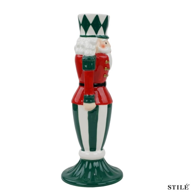 Candelabro Schiaccianoci in Porcellana H.22,5 cm 2 Colori