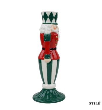 Candelabro Schiaccianoci in Porcellana H.22,5 cm 2 Colori