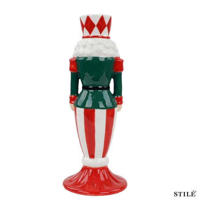 Candelabro Schiaccianoci in Porcellana H.22,5 cm 2 Colori
