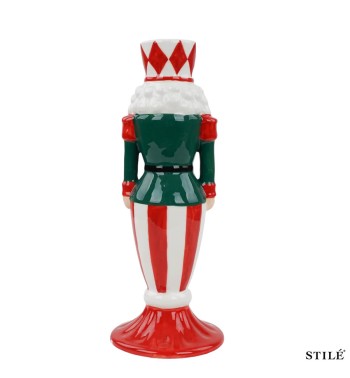 Candelabro Schiaccianoci in Porcellana H.22,5 cm 2 Colori