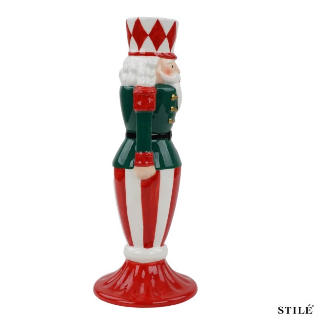Candelabro Schiaccianoci in Porcellana H.22,5 cm 2 Colori