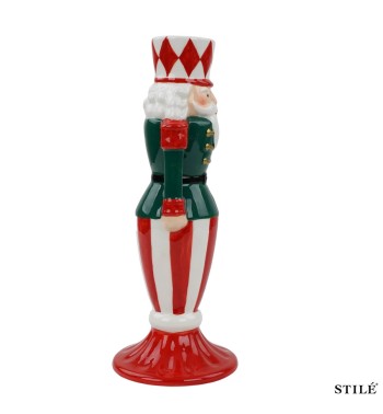 Candelabro Schiaccianoci in Porcellana H.22,5 cm 2 Colori