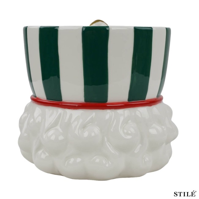Schiaccianoci Porta Biscotti in Porcellana H.16,8 cm 2 Colori