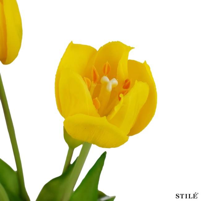 Fascio di 5 Tulipani Artificiali Real Touch 38 cm 7 Colori