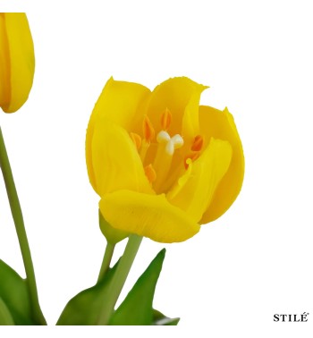 Fascio di 5 Tulipani Artificiali Real Touch 38 cm 7 Colori