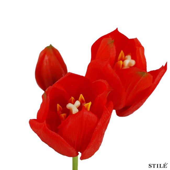 Fascio di 5 Tulipani Artificiali Real Touch 38 cm 7 Colori