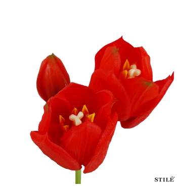 Fascio di 5 Tulipani Artificiali Real Touch 38 cm 7 Colori