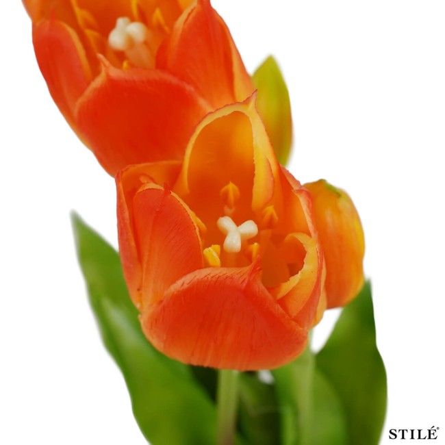 Fascio di 5 Tulipani Artificiali Real Touch 38 cm 7 Colori