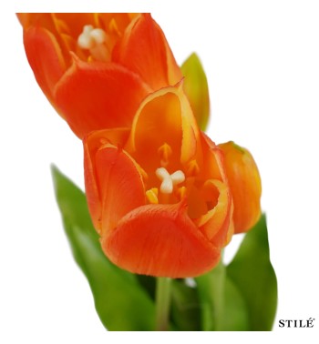 Fascio di 5 Tulipani Artificiali Real Touch 38 cm 7 Colori