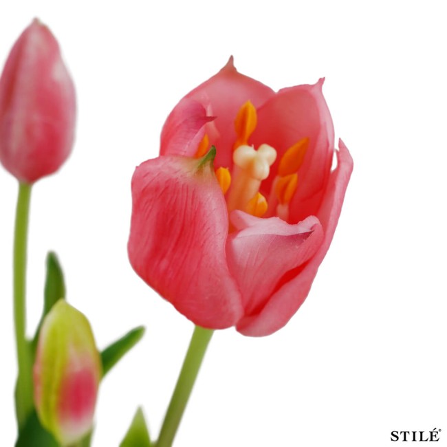 Fascio di 5 Tulipani Artificiali Real Touch 38 cm 7 Colori