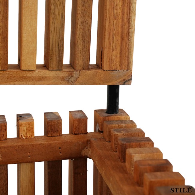 Vaso con Pannello in Legno di Acacia H.90/150 cm