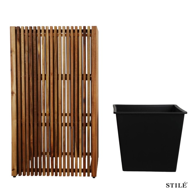 Set 2 Vasi in Legno di Acacia