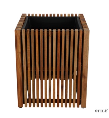 Set 2 Vasi in Legno di Acacia