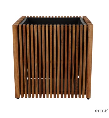 Set 2 Vasi in Legno di Acacia