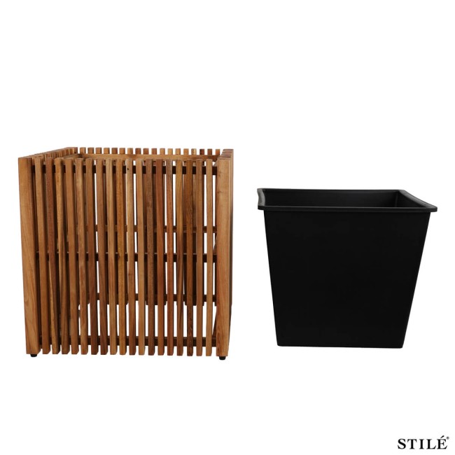 Set 2 Vasi in Legno di Acacia