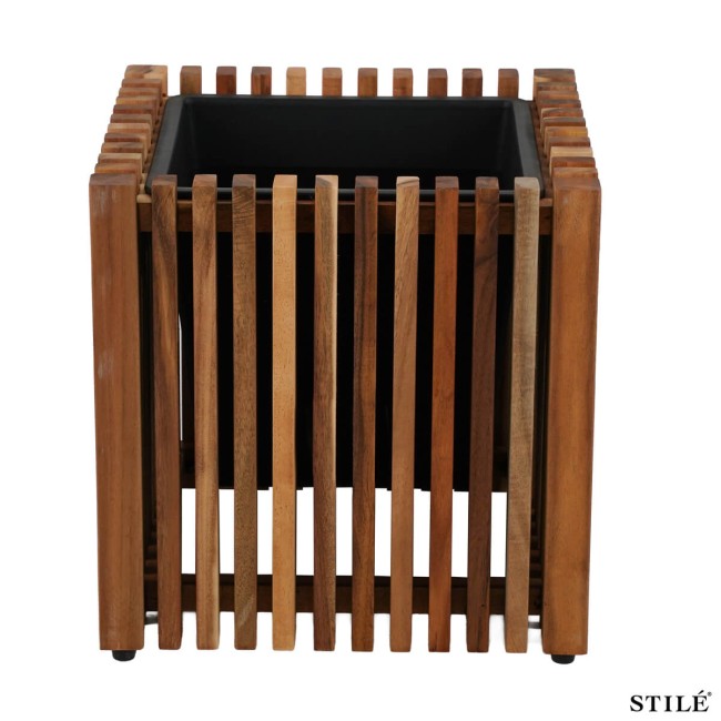 Set 2 Vasi in Legno di Acacia