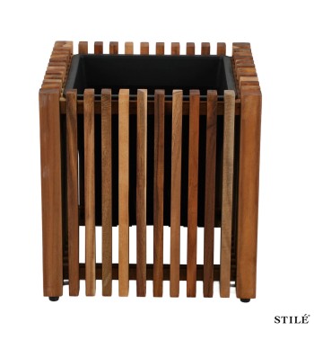 Set 2 Vasi in Legno di Acacia