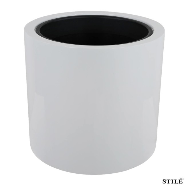 Set 3 Vasi Bianco Lucido in Fiberstone