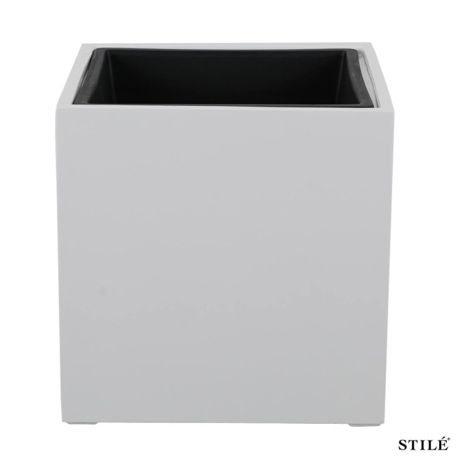 Set 2 Vasi Bianchi Laccati Lucidi in Fiberstone