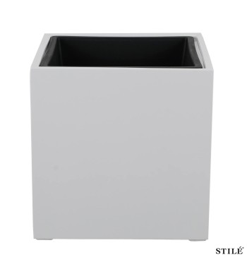 Set 2 Vasi Bianchi Laccati Lucidi in Fiberstone