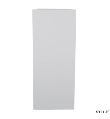 Vaso Alto Bianco Laccato Lucido in Fiberstone H.75 cm