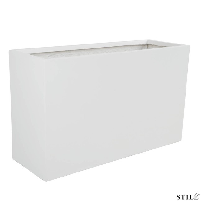 Vaso Fioriera Rettangolare in Ossido di Magnesio H.60 cm 3 Colori