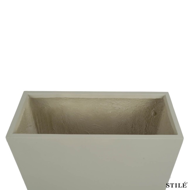 Vaso Fioriera Rettangolare in Ossido di Magnesio H.75 cm 3 Colori