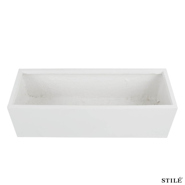 Vaso Fioriera Rettangolare in Ossido di Magnesio H.30 cm 3 Colori