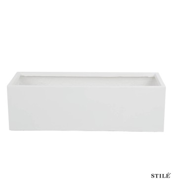 Vaso Rettangolare in Ossido di Magnesio H.30 cm 3 Colori