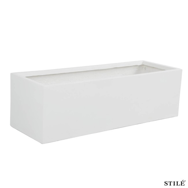 Vaso Rettangolare in Ossido di Magnesio H.30 cm 3 Colori