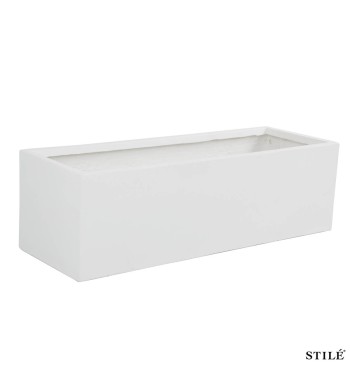 Vaso Rettangolare in Ossido di Magnesio H.30 cm 3 Colori