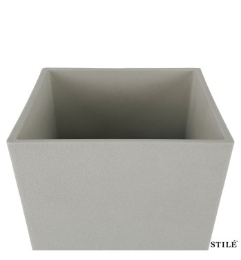 Set 2 Vasi Alti in Poliresina Mista a Polvere di Pietra 3 Colori